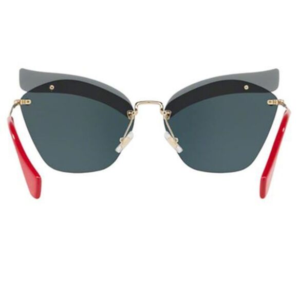 Miu Miu Sunglasses Pale Gold Red w/Purple Lens - Picture 3 of 5